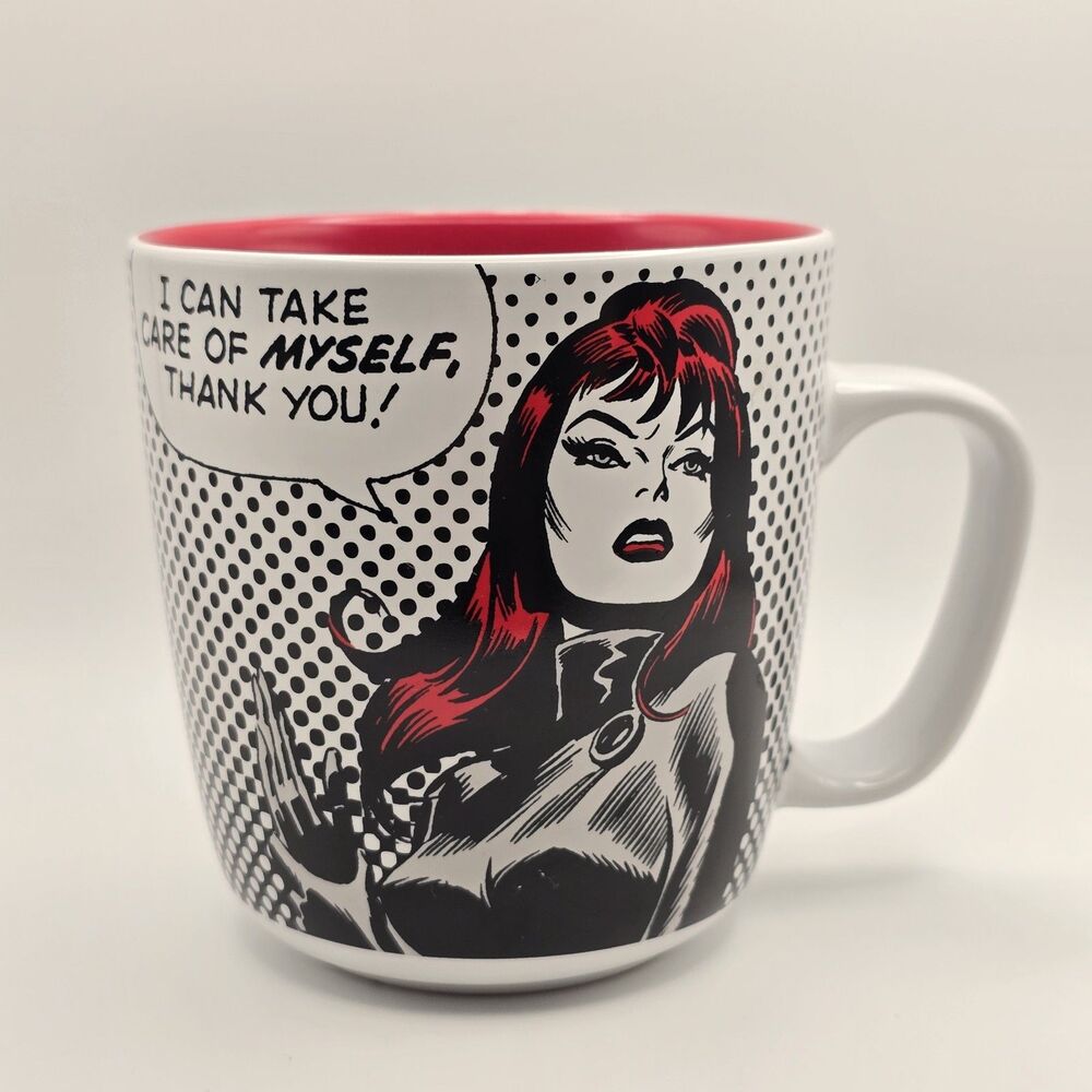 Brand New Marvel Black Widow Marvel Comic Book Mug 20oz Retro Disney